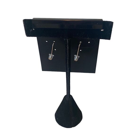 Rhinestone & Silver Scottie Dog Earrings. - Picture 4 of 6